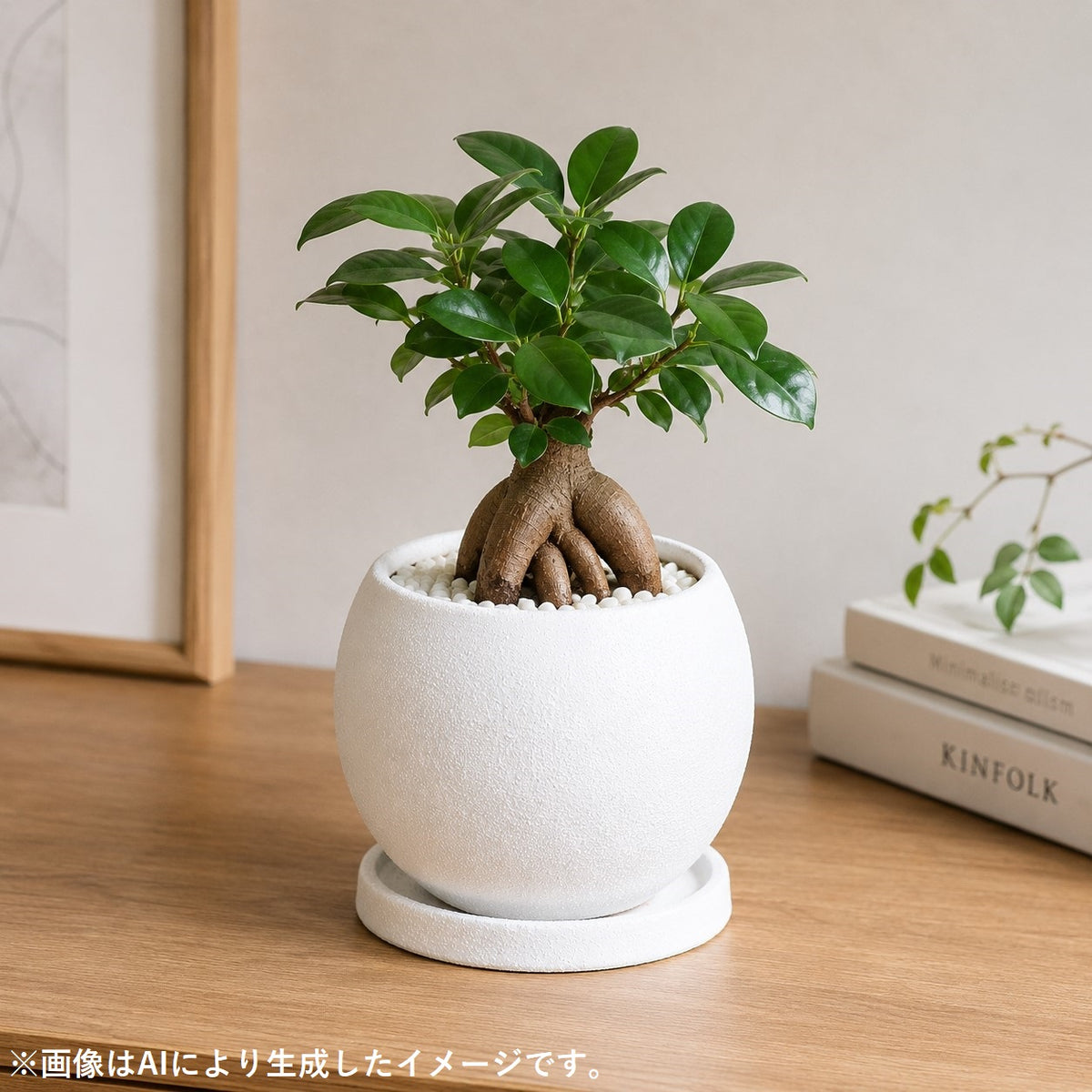 皿付鉢 ロトンド / ホワイト / Φ15×H12cm