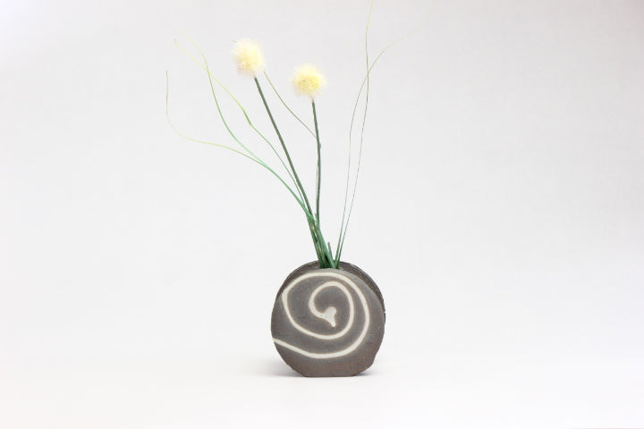 花入 渦巻合せ / W10×D6×H10cm
