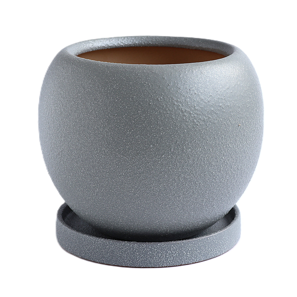 皿付鉢 ロトンド / グレー / Φ18×H14.5cm