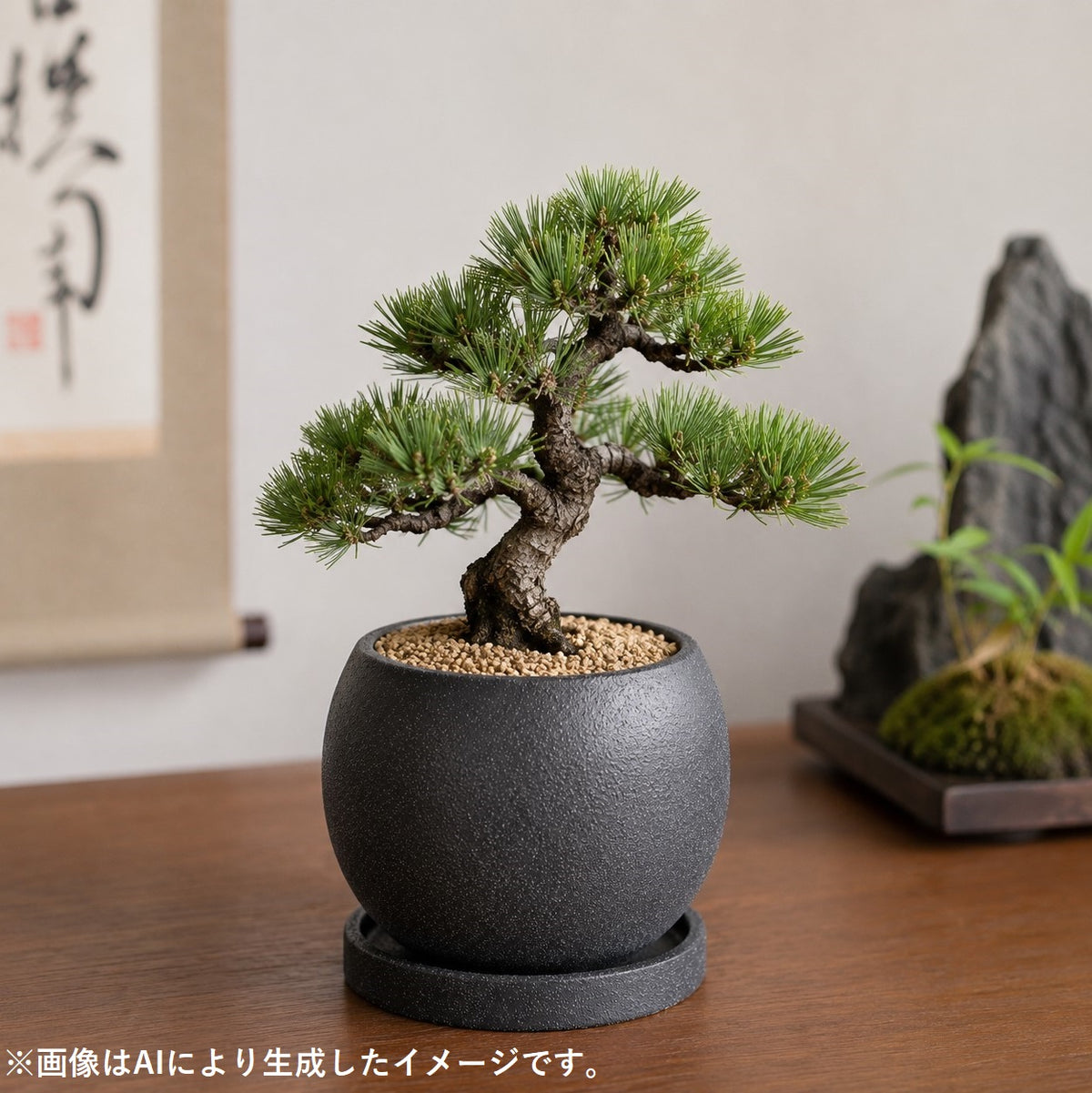 皿付鉢 ロトンド / ブラック / Φ18×H14.5cm