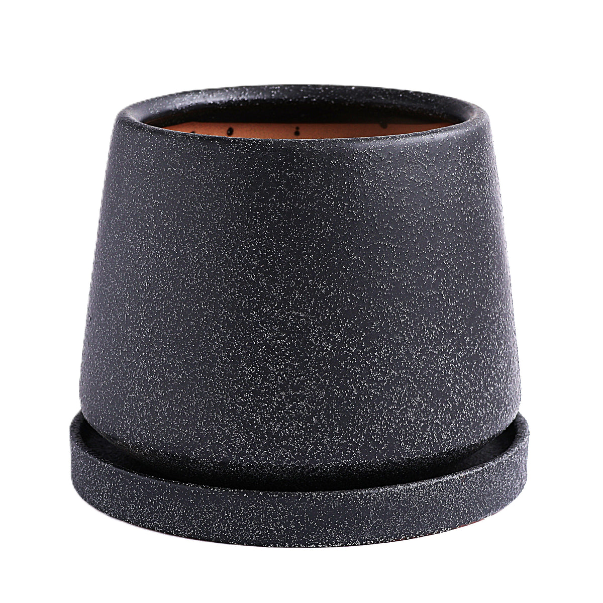 皿付鉢 フラン / ブラック / Φ17×H13.5cm