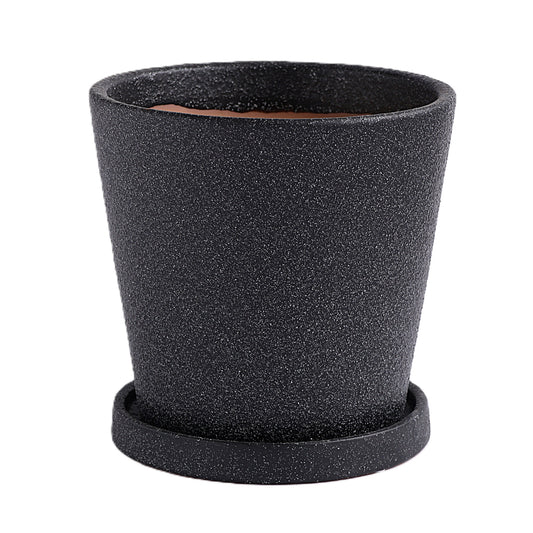 皿付鉢 コーノ / ブラック / Φ14×H13.5cm