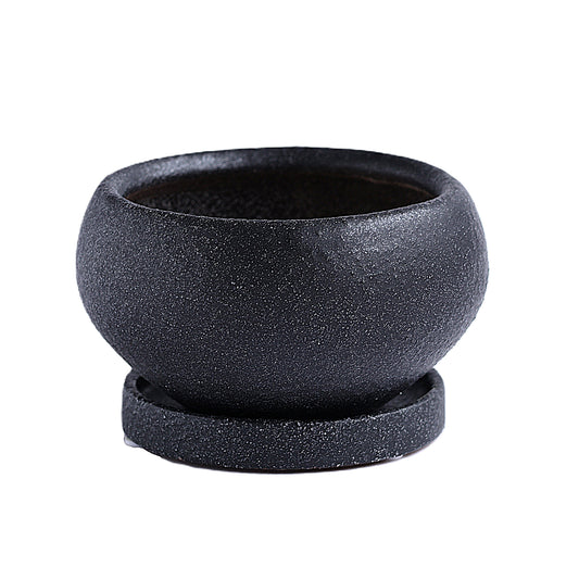 皿付鉢 アネーロ / ブラック / Φ12×H6.5cm