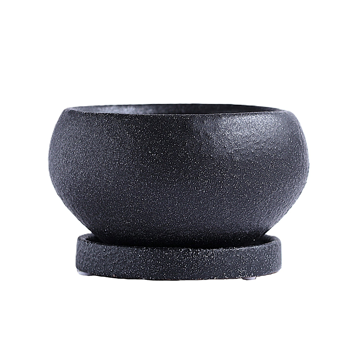 皿付鉢 アネーロ / ブラック / Φ12×H6.5cm