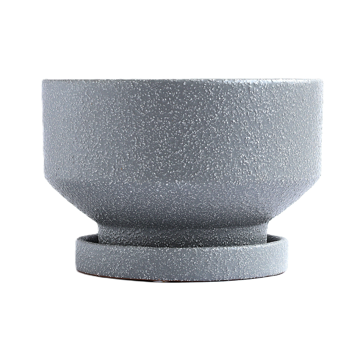 皿付鉢 プラサ / グレー / Φ12×H7.5cm