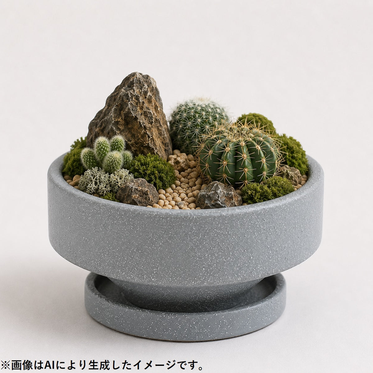 皿付鉢 シルム / グレー / Φ13×H6cm