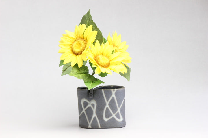 花入　楕円 / W10×D5×H10cm