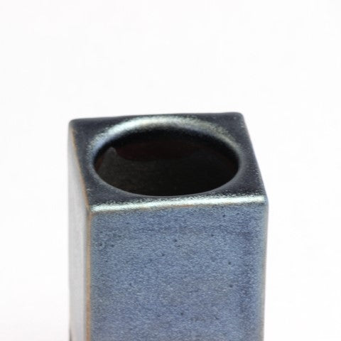花入　いぶし光沢 / W6×D6×H11.5cm
