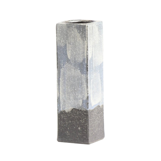 花入　白刷毛目ブルー / W6×D6×H20cm