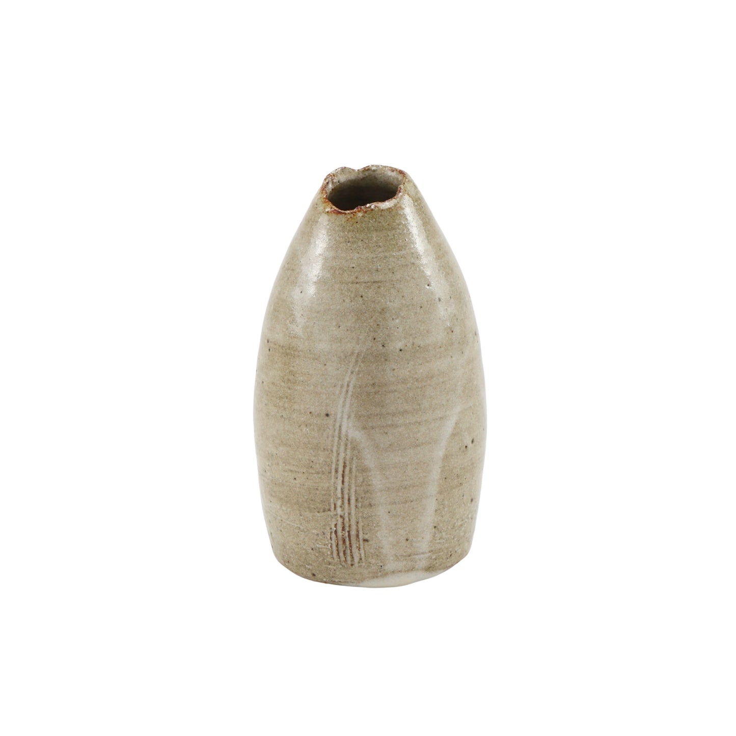 花入　灰釉 / Φ7.5×H13.5cm