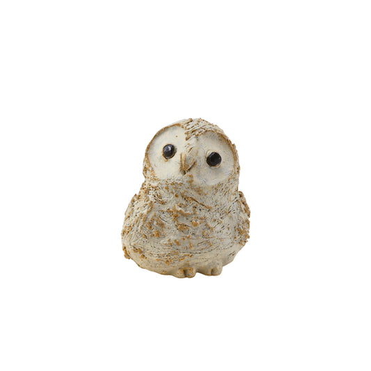 荒土 ふくろう(白) / W7.5×D6.5×H8cm