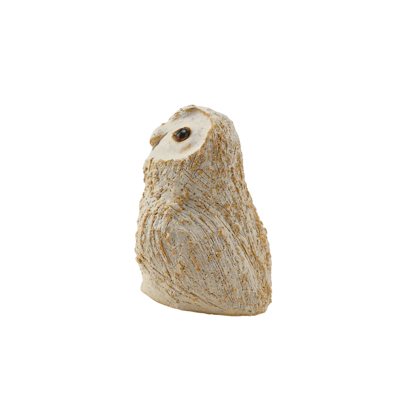 荒土 ふくろう(白) / W8×D8.5×H10.5cm