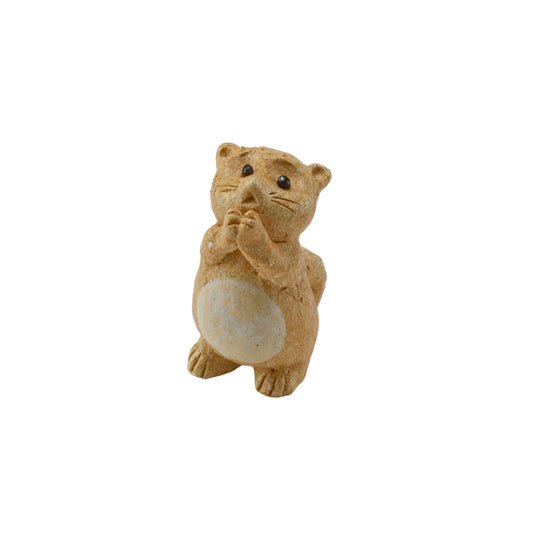 福招き 合掌たぬき / W5.5×D8.5×H11.5cm