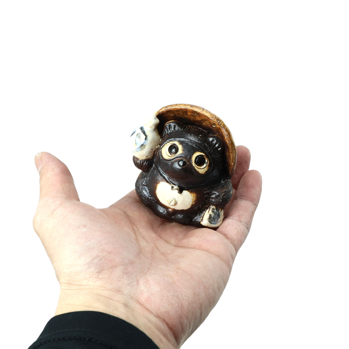 マスコット徳利上げ狸 / W7×D5×H7cm
