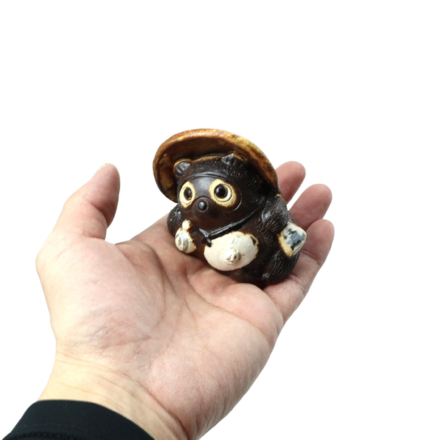 マスコット寝狸 / W7.3×D5×H8cm