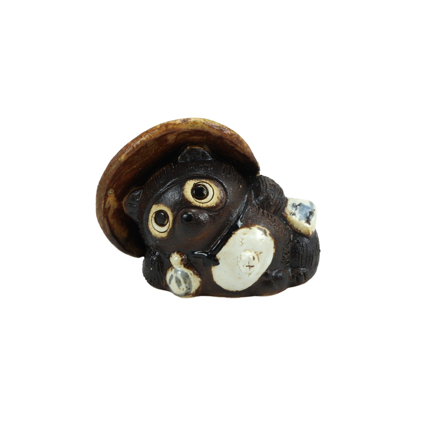 マスコット寝狸 / W7.3×D5×H8cm