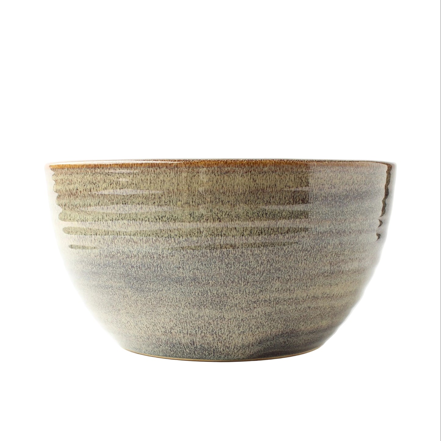 睡蓮鉢　10号ボール型天目 / Φ30×H16cm